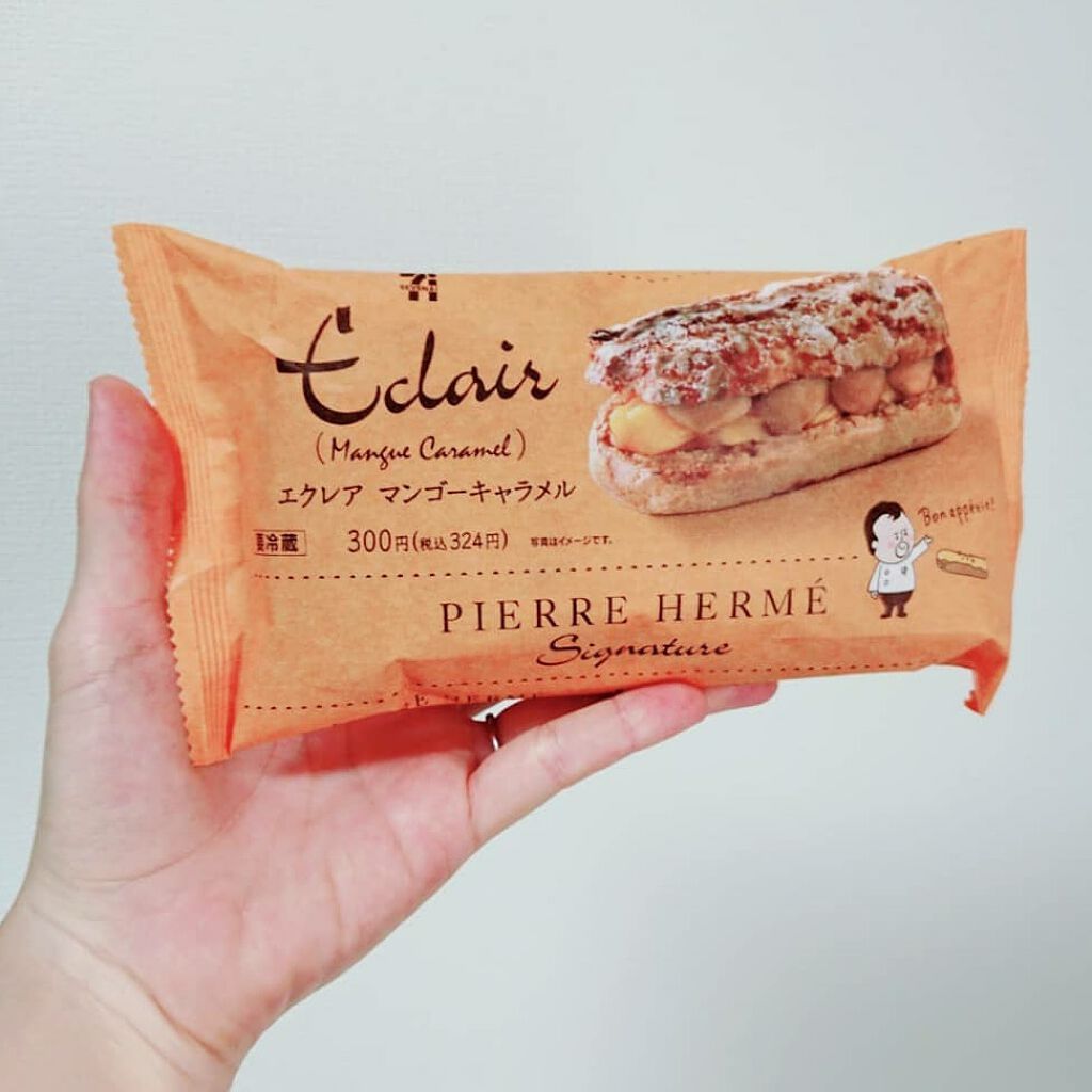 ピエール・エルメ エクレア マンゴーキャラメル/セブンイレブン/食品を使ったクチコミ(1枚目)