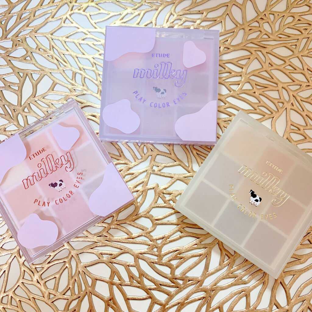 プレイカラーアイズ ≪ミルキーコレクション≫/ETUDE/アイシャドウパレットを使ったクチコミ（3枚目）