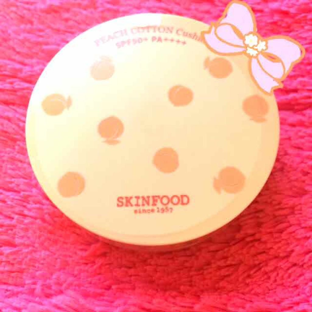ピーチコットン クッション/SKINFOOD/クッションファンデーションを使ったクチコミ（1枚目）
