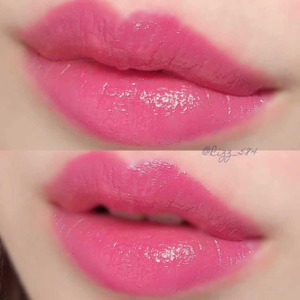 ルージュ アンリミテッド ラッカーシャイン＜2019年クリスマスコフレ限定＞/shu uemura/口紅を使ったクチコミ（2枚目）