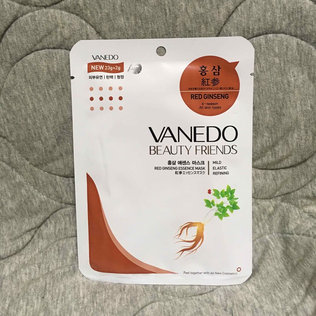 エッセンスマスクパックシート(紅参)/VANEDO/シートマスク・パックを使ったクチコミ（1枚目）