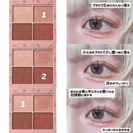 シルキースフレアイズ(マットタイプ)/キャンメイク/アイシャドウパレットを使ったクチコミ(2枚目)