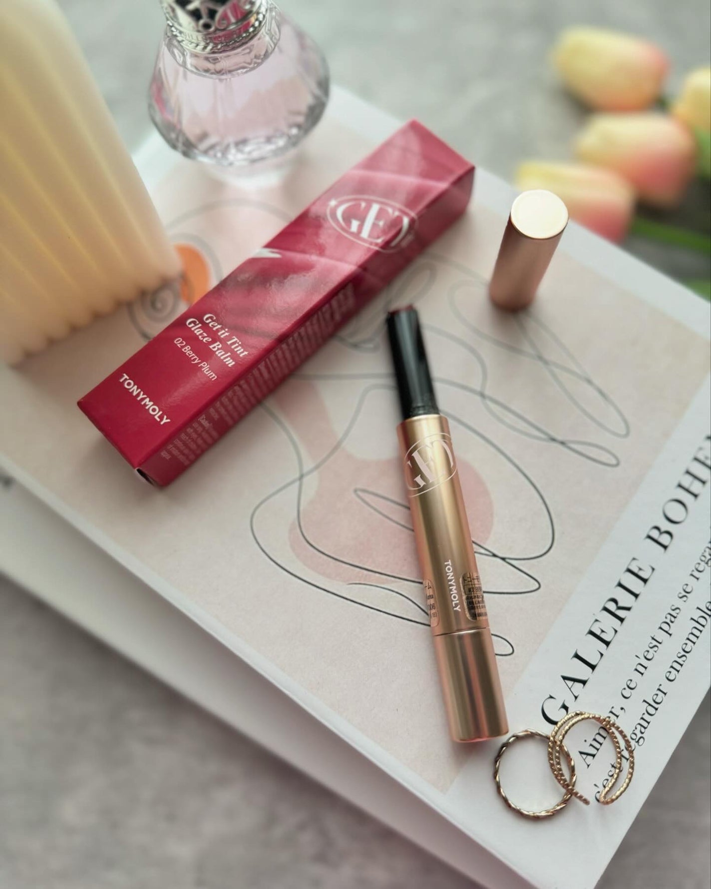 ゲットイットティントグレーズバーム/TONYMOLY/リップティントを使ったクチコミ(4枚目)