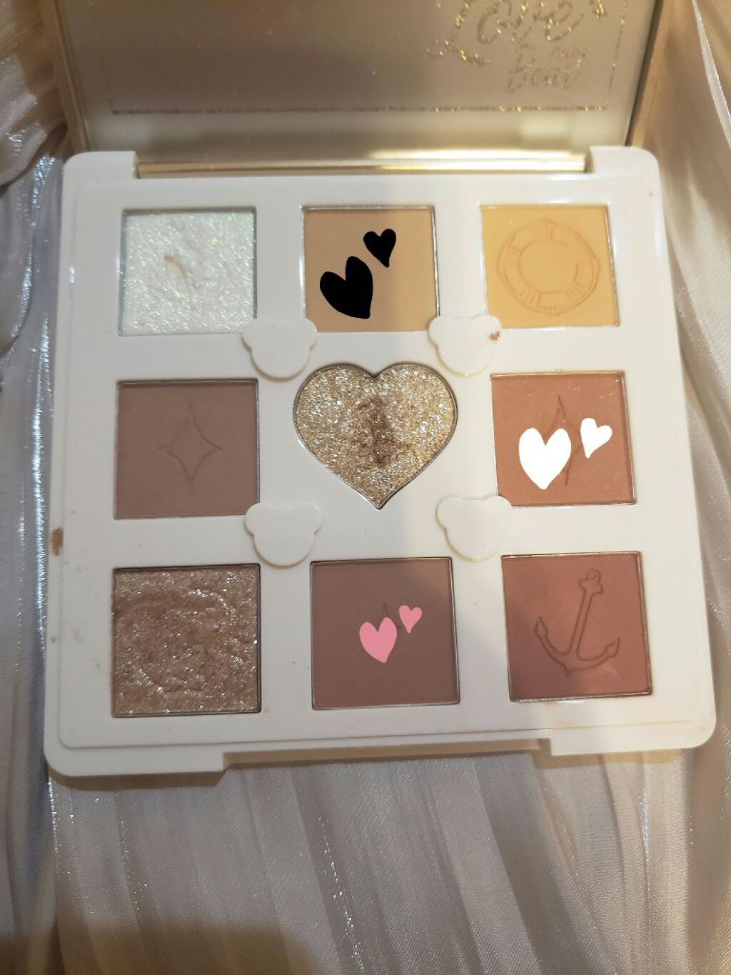 Love Bear 9色 アイシャドウパレット レッドビーンミルクティー/FlowerKnows/アイシャドウパレットを使ったクチコミ（2枚目）