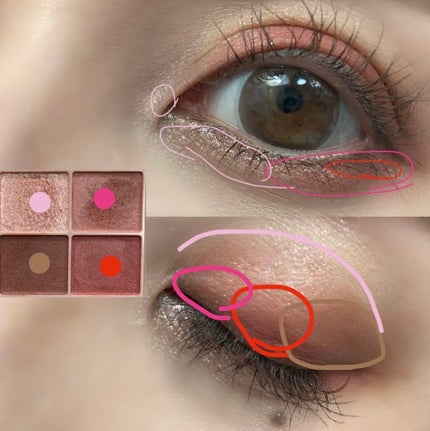 シルキースフレアイズ(マットタイプ)/キャンメイク/アイシャドウパレットを使ったクチコミ(3枚目)