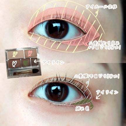 パーフェクトマルチアイズ/キャンメイク/アイシャドウパレットを使ったクチコミ(2枚目)