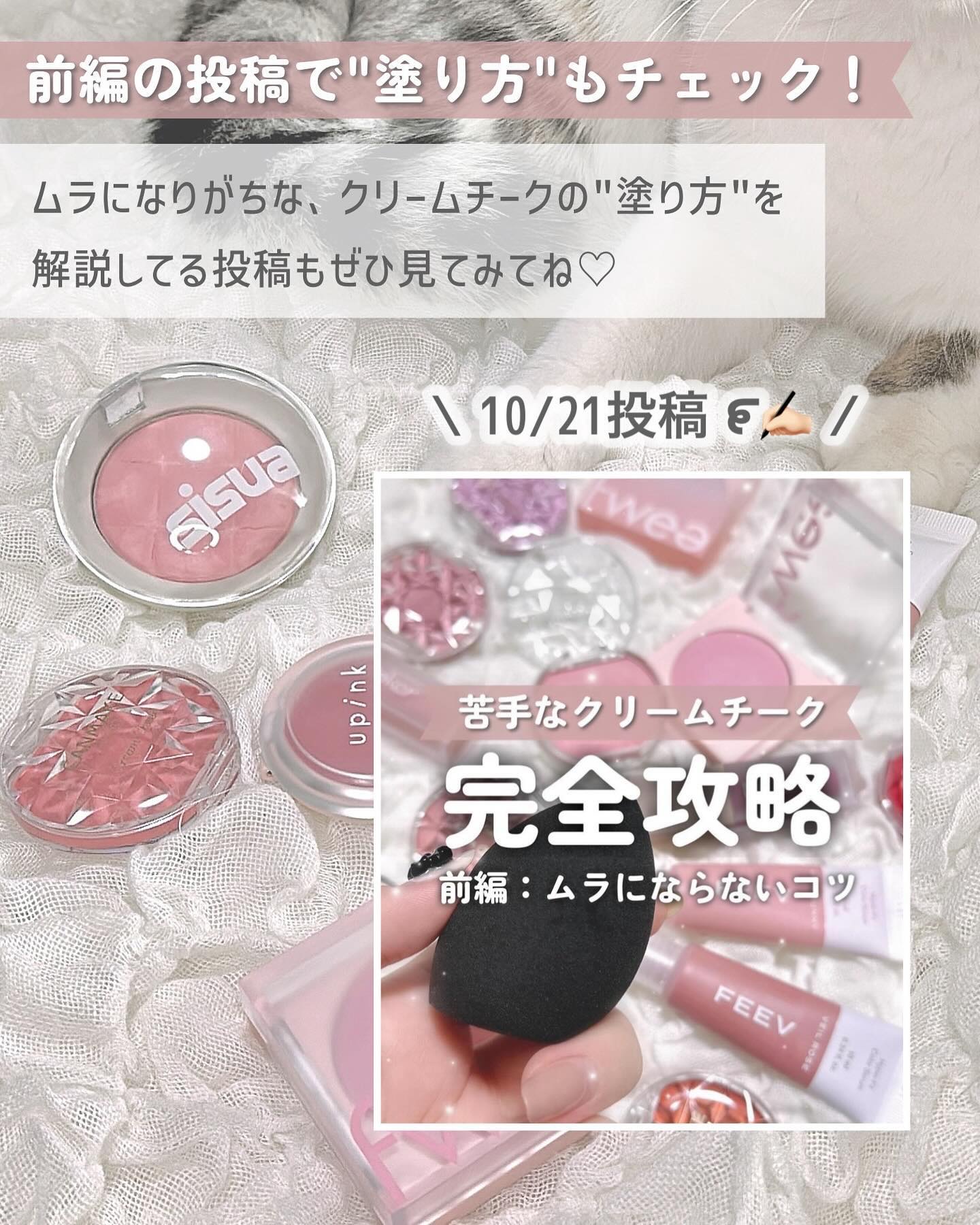 キャンメイク・fwee・upink・sisua by unleashia・FEEVのチークを使っ