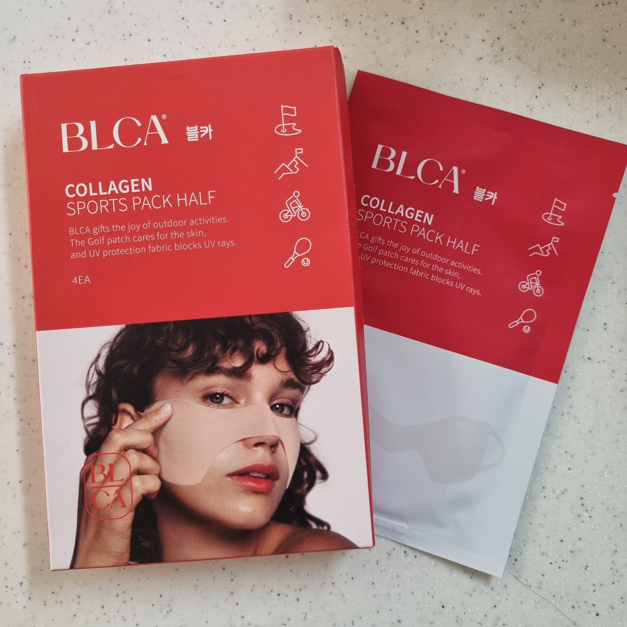 ブルカコラーゲン ゴルフマスクパックハーフ/BLCA/シートマスク・パックを使ったクチコミ（1枚目）