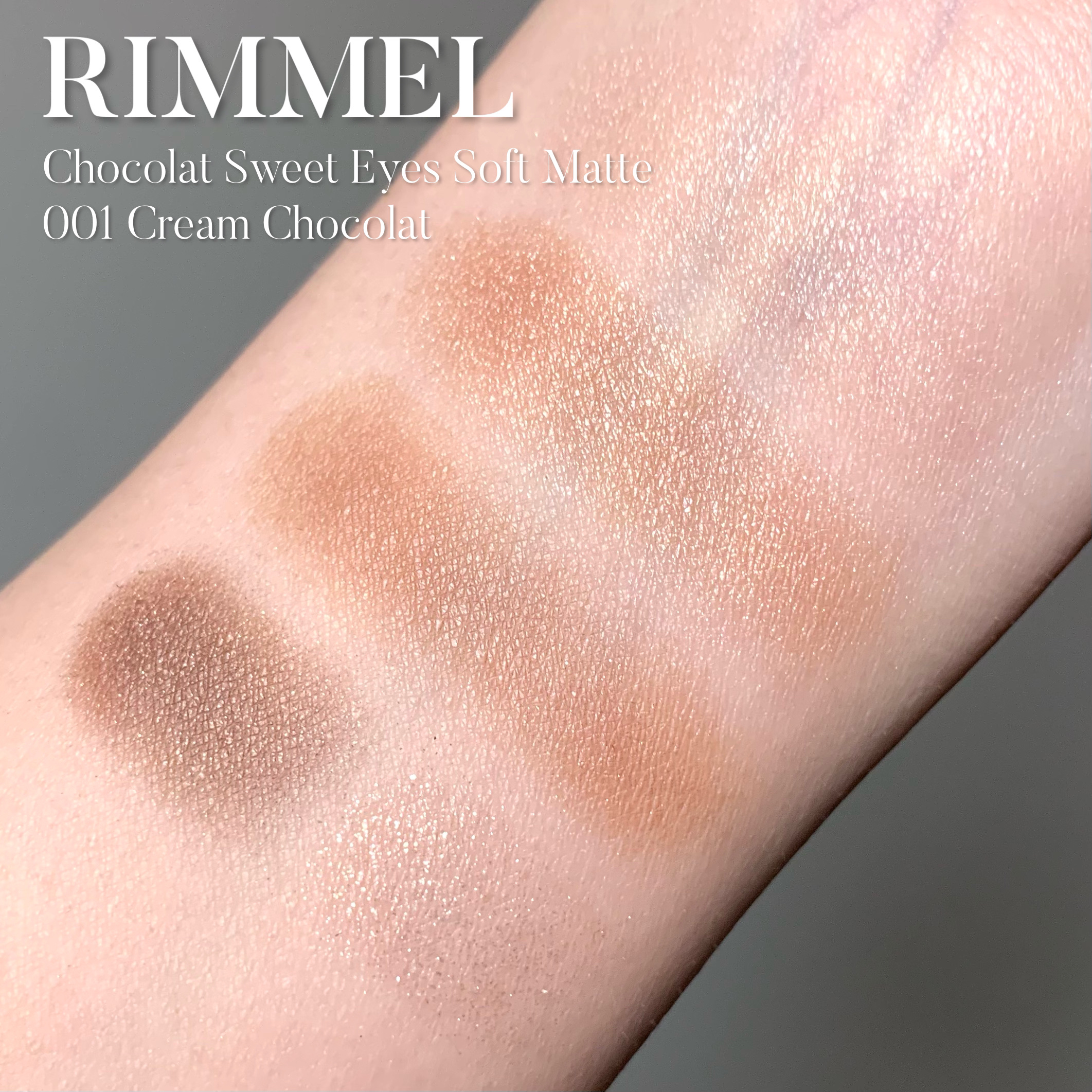 ショコラスウィート アイズ ソフトマット 001 クリームショコラ/リンメル ロンドン/アイシャドウパレットを使ったクチコミ（2枚目）