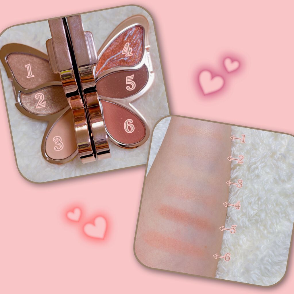 バタフライアイシャドウパレット/AGAG/アイシャドウパレットを使ったクチコミ（3枚目）