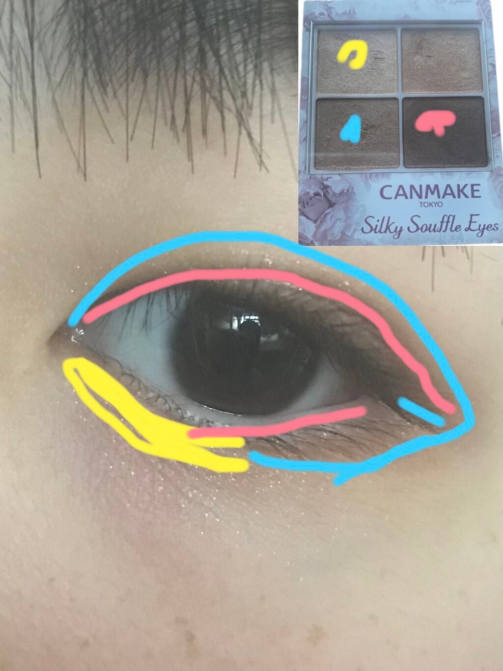 シルキースフレアイズ/キャンメイク/アイシャドウパレットを使ったクチコミ(2枚目)
