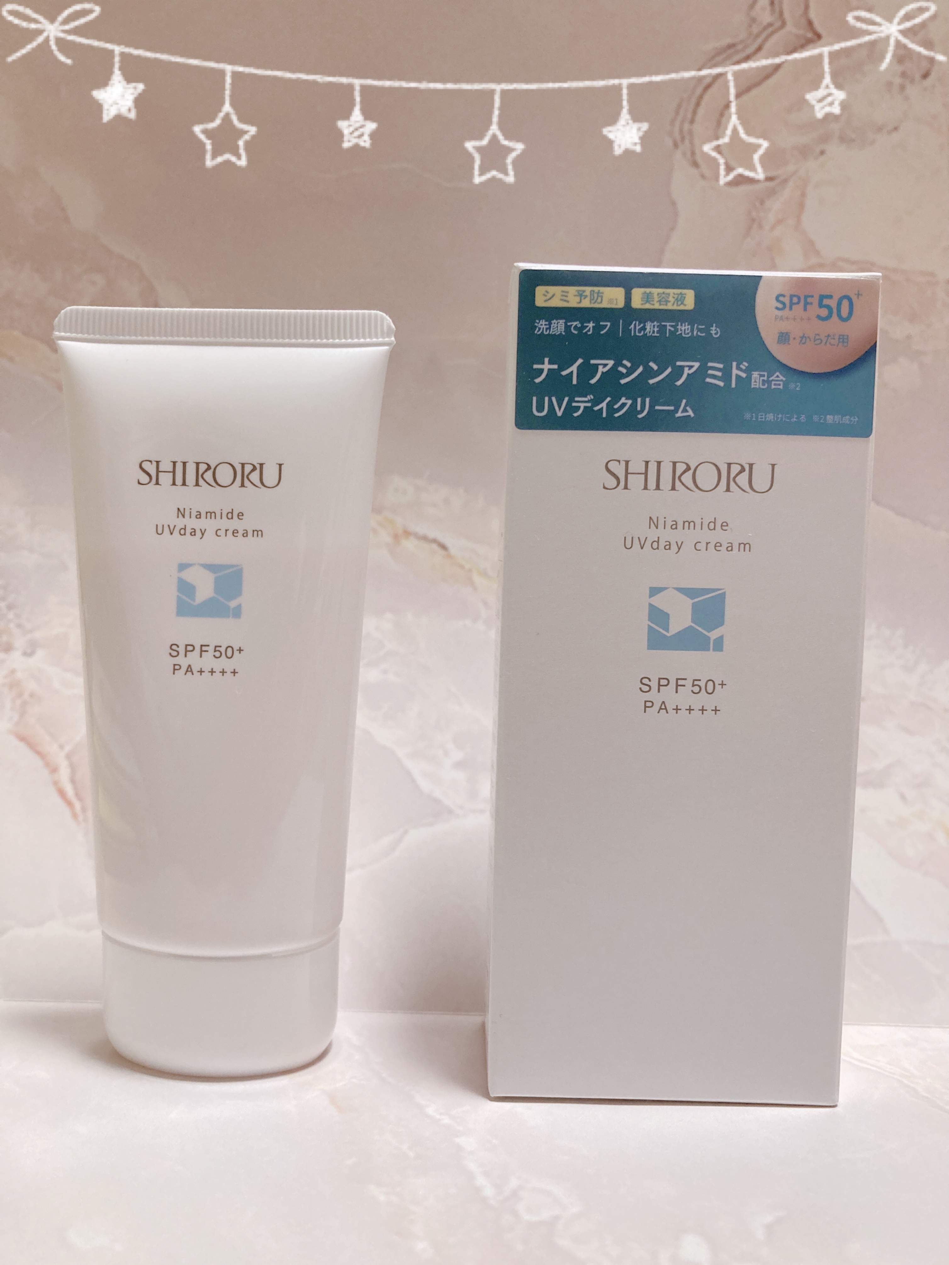 ナイアミドUVデイクリーム/SHIRORU/日焼け止めクリームを使ったクチコミ（1枚目）