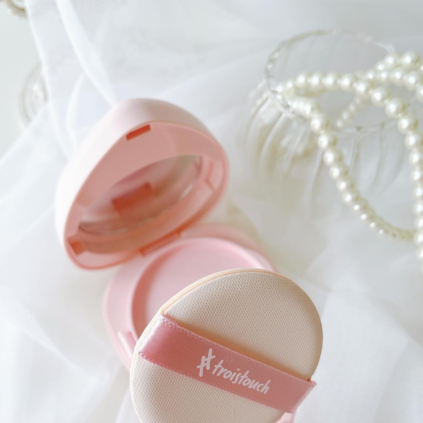 トワタッチ ハートクッション グロウメッシュ/troistouch/クッションファンデーションを使ったクチコミ(4枚目)