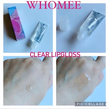 WHOMEE クリアリップグロスのクチコミ「▪️WHOMEE▪️
CLEAR LIPGLOSS

▫️使用感▫️

無色透明コクのあるテク.....」（1枚目）