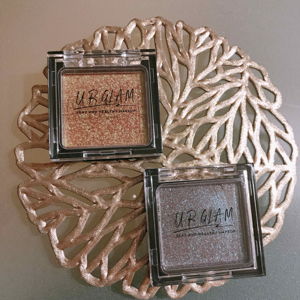UR GLAM　POWDER EYESHADOW ゴールド/U R GLAM/単色アイシャドウを使ったクチコミ（2枚目）