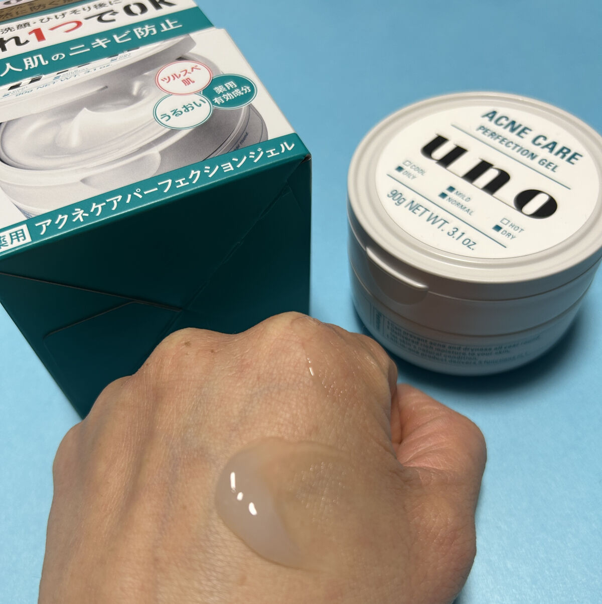 ウーノ　アクネケア パーフェクションジェル　　　ｆＡ  （医薬部外品）/UNO/オールインワン化粧品を使ったクチコミ（3枚目）