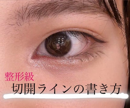 しほ on LIPS 「私が普段からやってる切開ラインの書き方を紹介します!!使ってる..」(1枚目)
