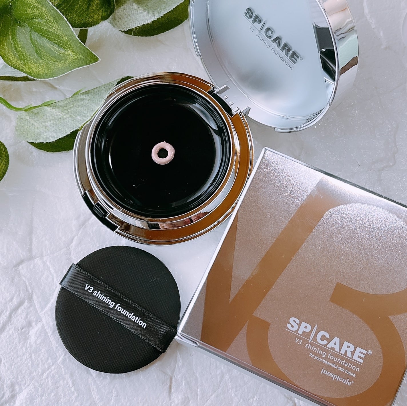 V3シャイニングファンデーション/SPICARE/クッションファンデーションを使ったクチコミ(3枚目)