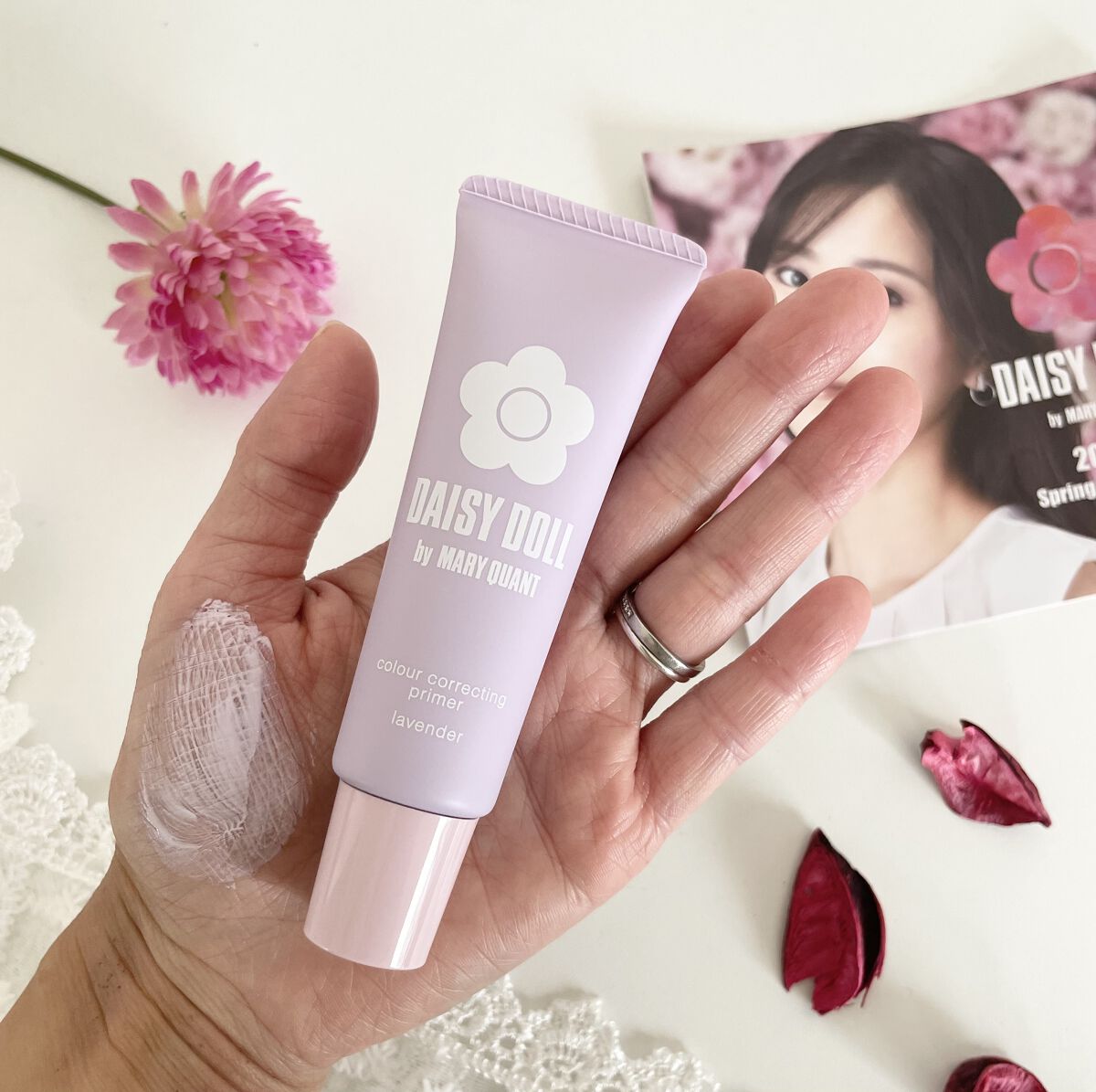 カラー コレクティング プライマー LV（ラベンダー）/DAISY DOLL by MARY QUANT/化粧下地を使ったクチコミ（3枚目）