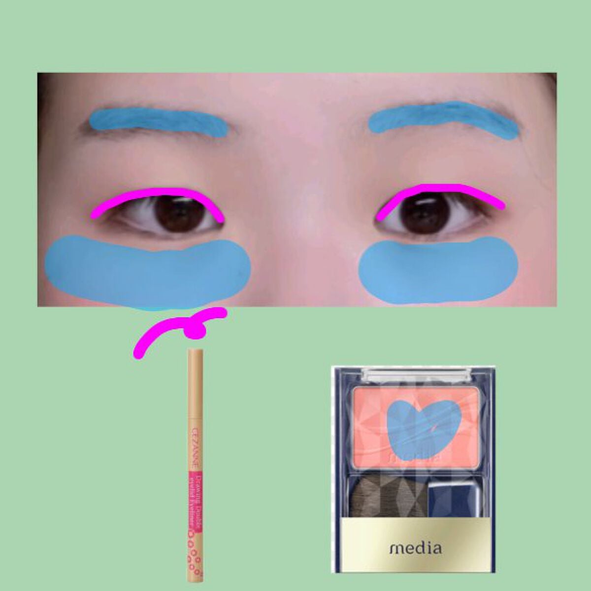 カラーミキシングコンシーラー/キャンメイク/パレットコンシーラーを使ったクチコミ(4枚目)