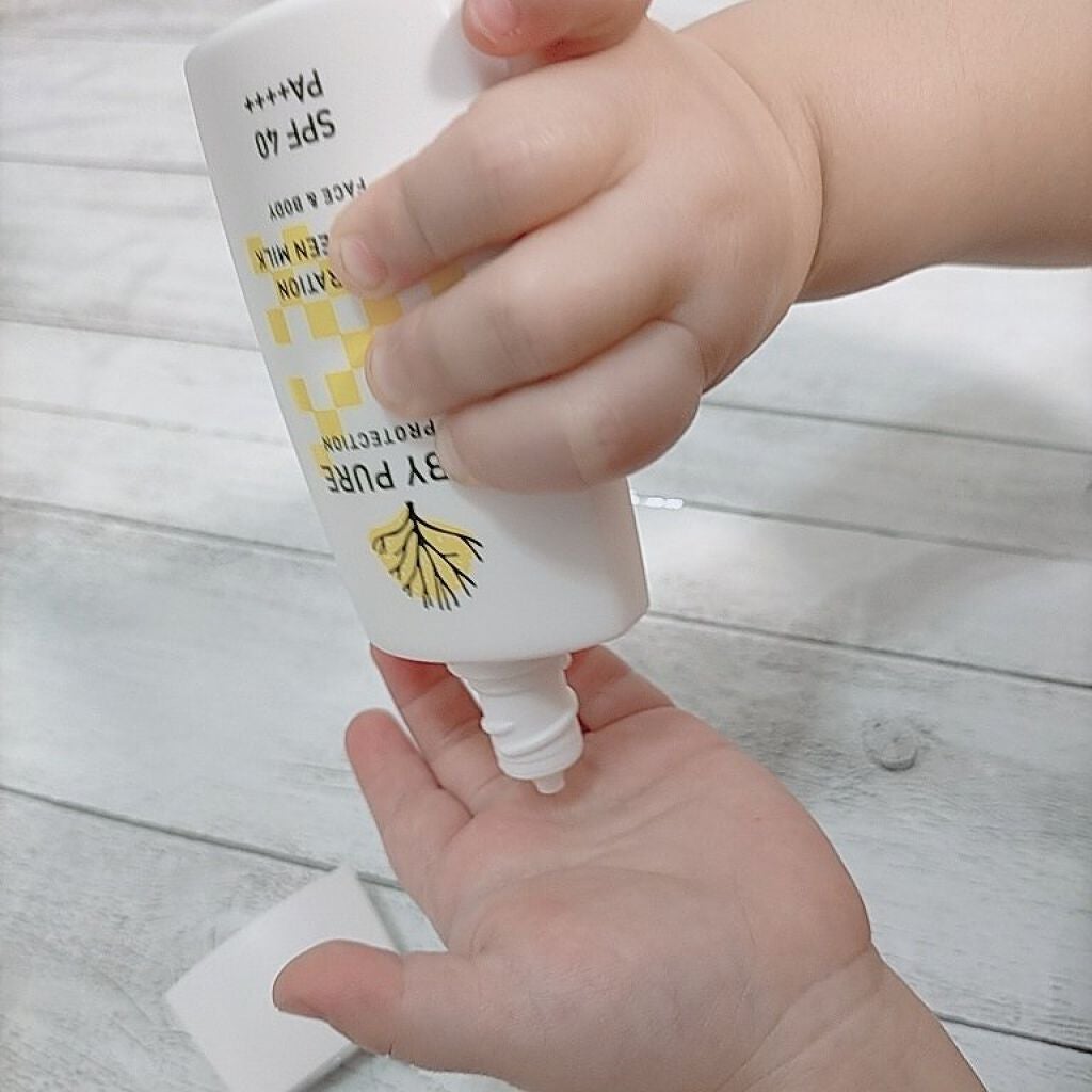 ボタニカルUVミルク/BABY PURE/日焼け止めミルクを使ったクチコミ(3枚目)