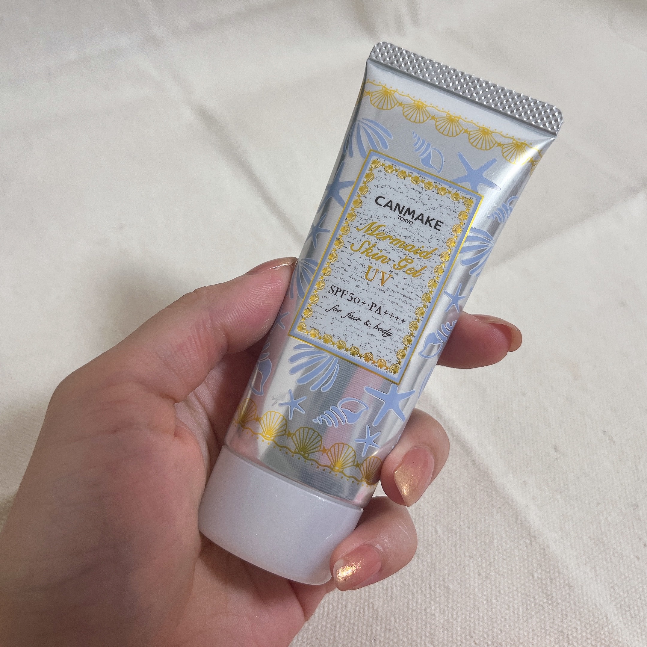 マーメイドスキンジェルUV 02 ホワイト/キャンメイク/日焼け止めジェルを使ったクチコミ（2枚目）