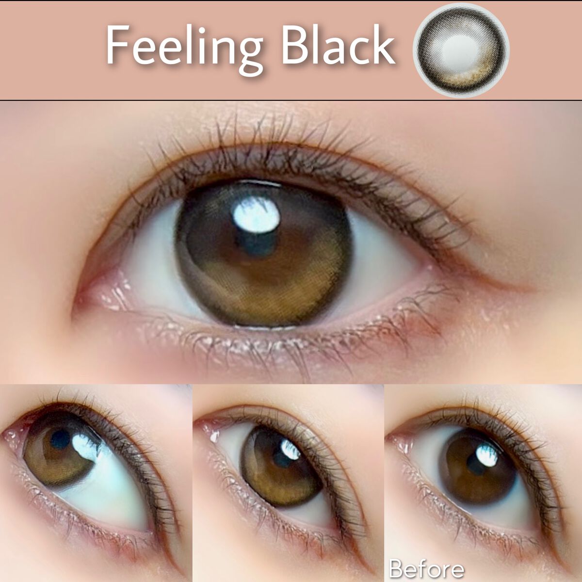 Feeling 1year/蜜のレンズ/カラーコンタクトレンズを使ったクチコミ（3枚目）