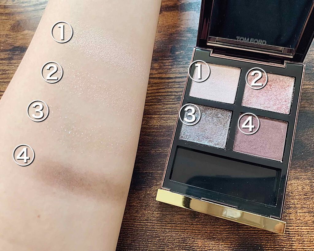 アイ カラー クォード 12 セダクティブ ローズ/TOM FORD BEAUTY/アイシャドウパレットを使ったクチコミ（2枚目）