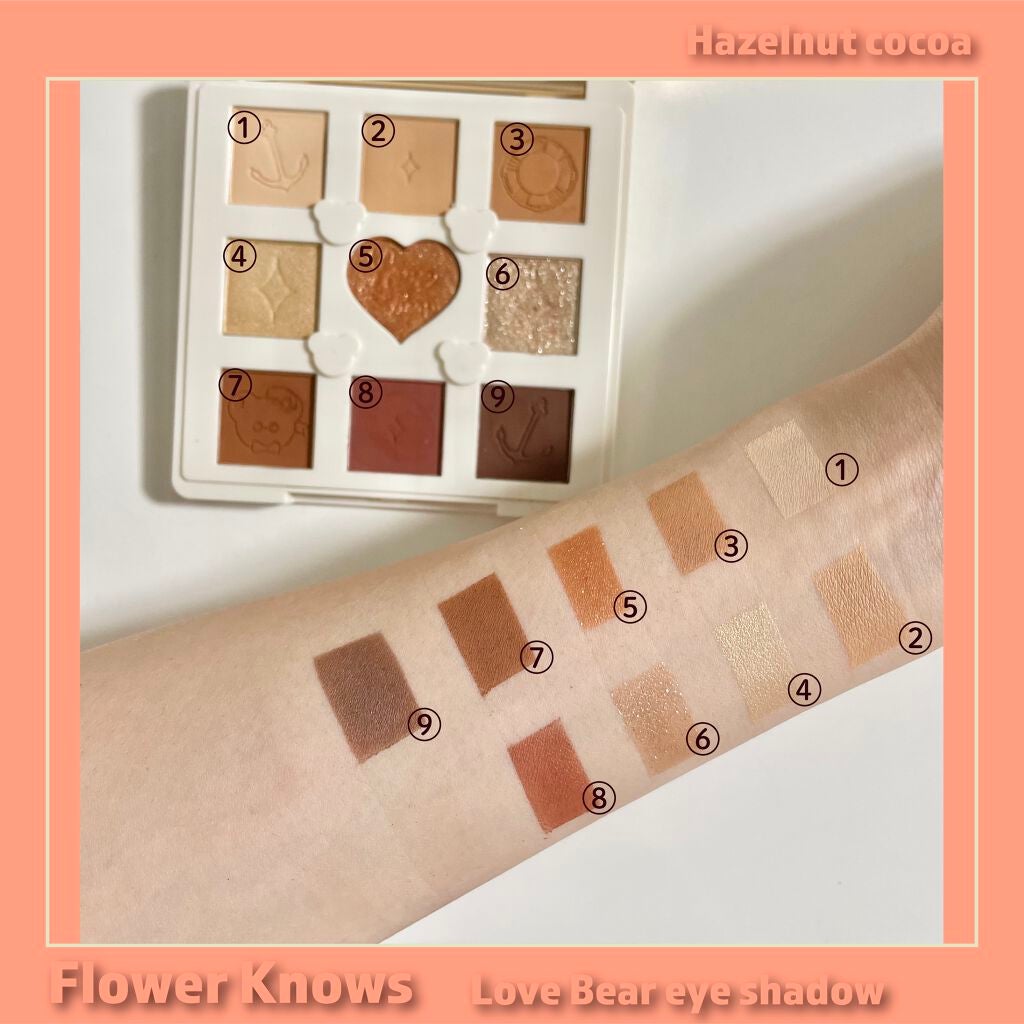 Love Bear 9色 アイシャドウパレット/FlowerKnows/アイシャドウパレットを使ったクチコミ(3枚目)
