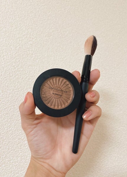 デュアルフィニッシュ チーク&コントゥール ブラシ/bareMinerals/メイクブラシを使ったクチコミ(1枚目)