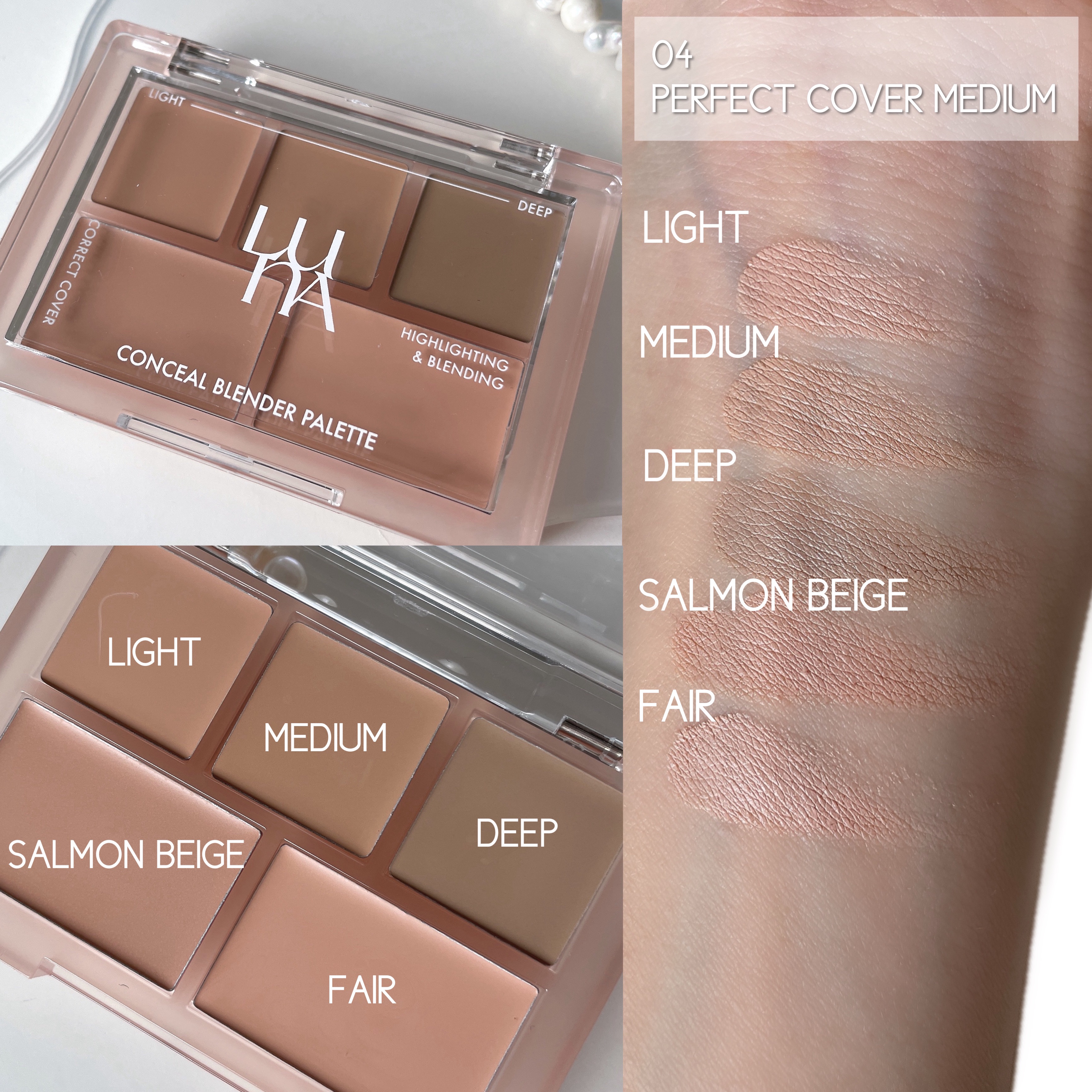 コンシールブレンダーパレット 04 パーフェクトカバーミディアム/LUNA/パレットコンシーラーを使ったクチコミ（2枚目）