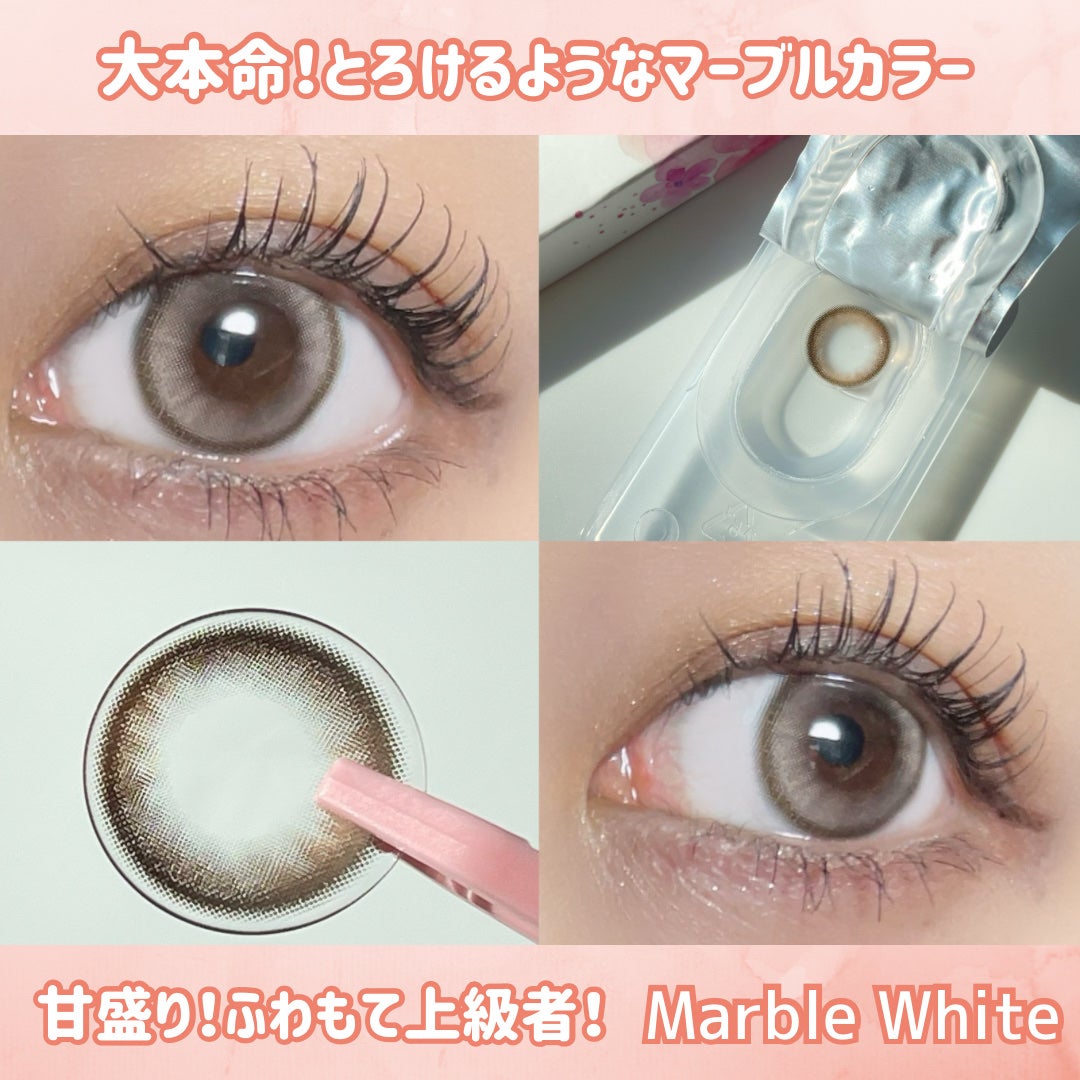 ★AMITY★ on LIPS 「MOWLとろけるうるコン🩷1month全4色*マーブルホワイト..」(4枚目)