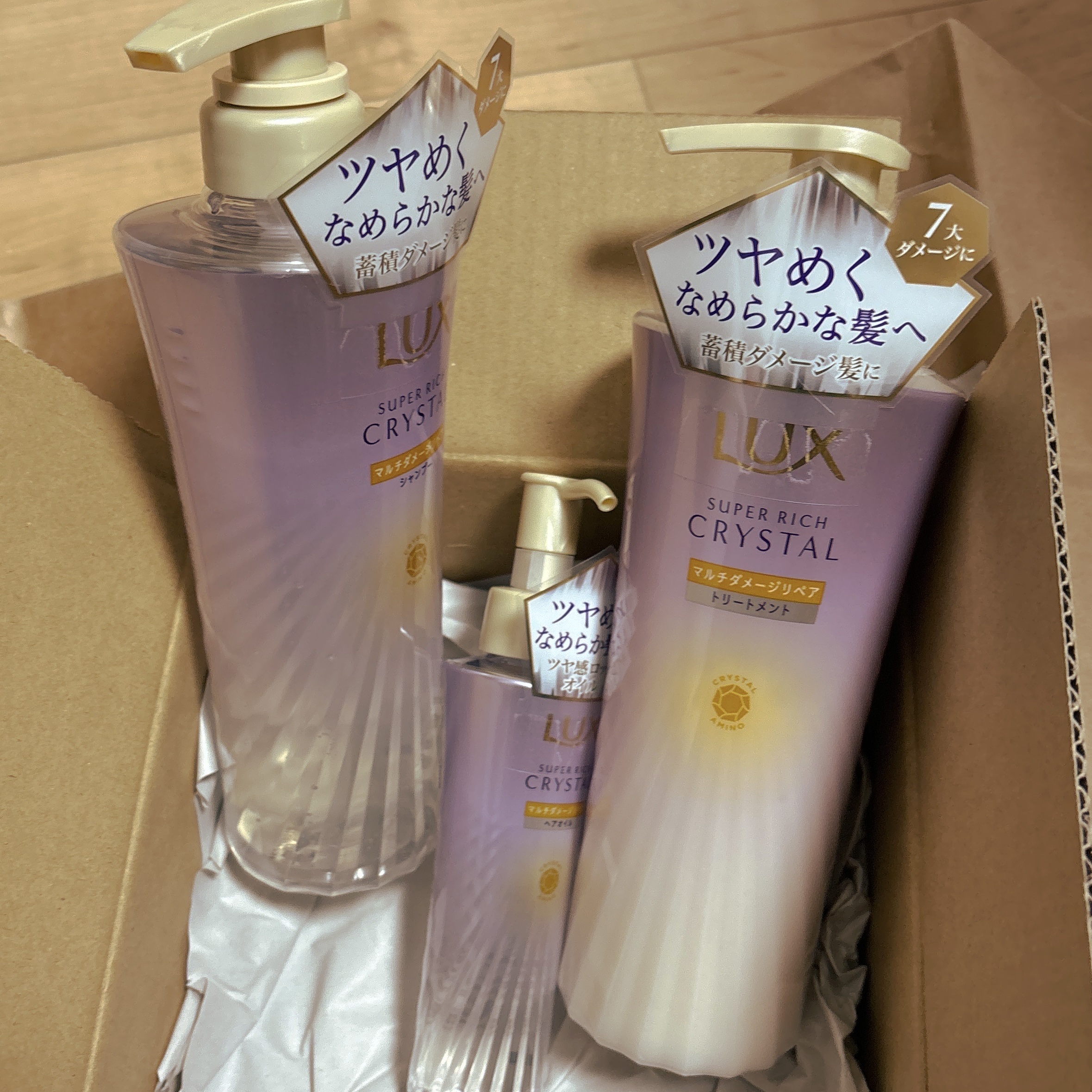 ラックス スーパーリッチクリスタル マルチダメージリペア ヘアオイル/LUX/ヘアオイルを使ったクチコミ（1枚目）