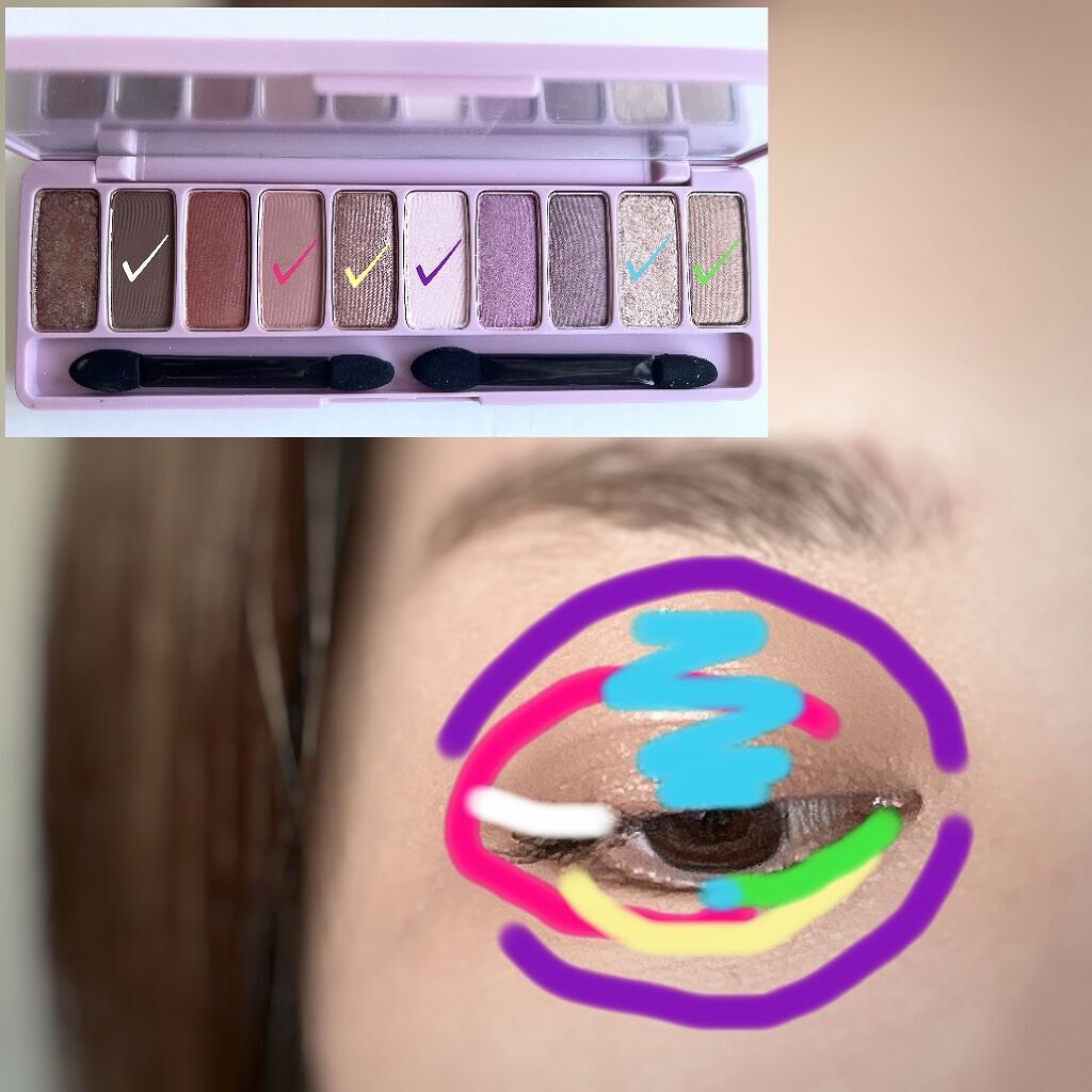 プレイカラー アイシャドウ/ETUDE/アイシャドウパレットを使ったクチコミ（3枚目）