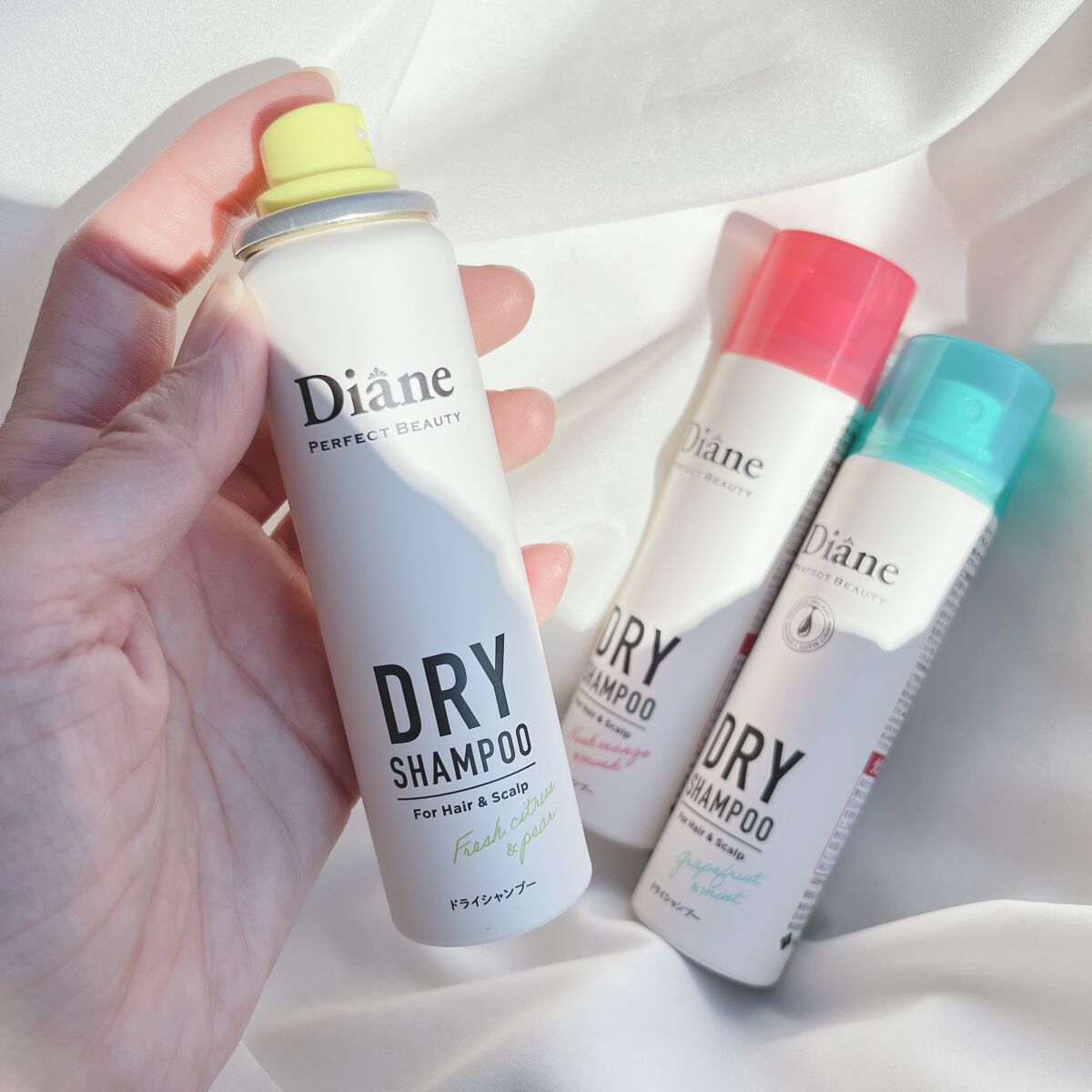 パーフェクトビューティードライシャンプー フレッシュシトラスペアの香り/ダイアン/ドライシャンプーを使ったクチコミ(3枚目)