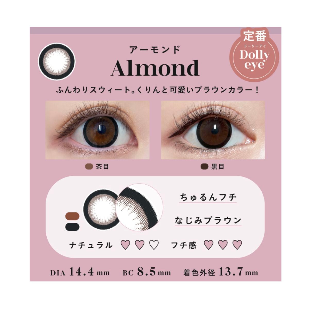 Angelcolor Bambi Series 1day アーモンド