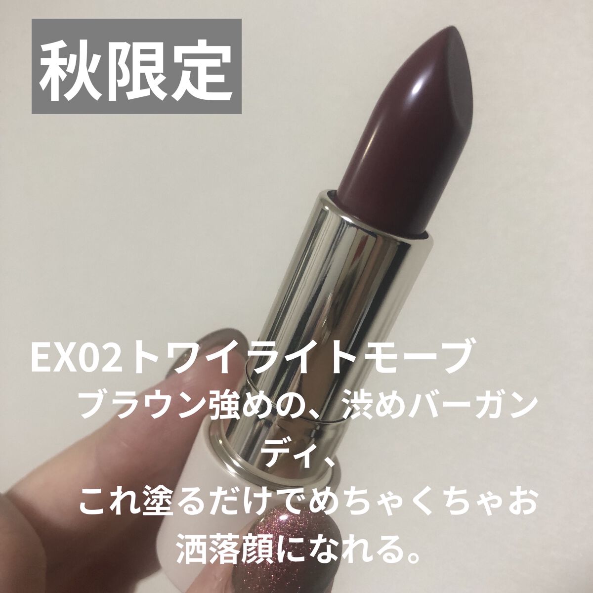 ザ リップカラー EX-02 トワイライト モーブ/RMK/口紅を使ったクチコミ（2枚目）