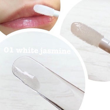 DECORTÉ リップ オイルのクチコミ「しっとり潤うのにべたつかないのが一番のおすすめポイント💗

01 white jasmineは.....」（3枚目）