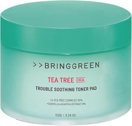 BRING GREEN ティーツリーシカートラブルスージングトナーパッド