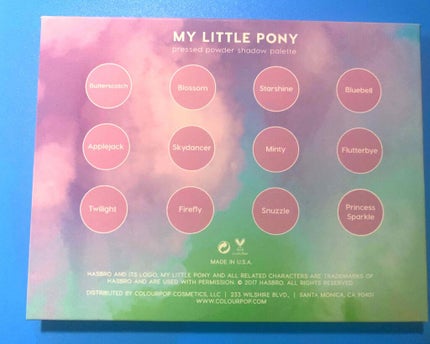 My Little Pony eyeshadow palette/ColourPop/アイシャドウパレットを使ったクチコミ(3枚目)
