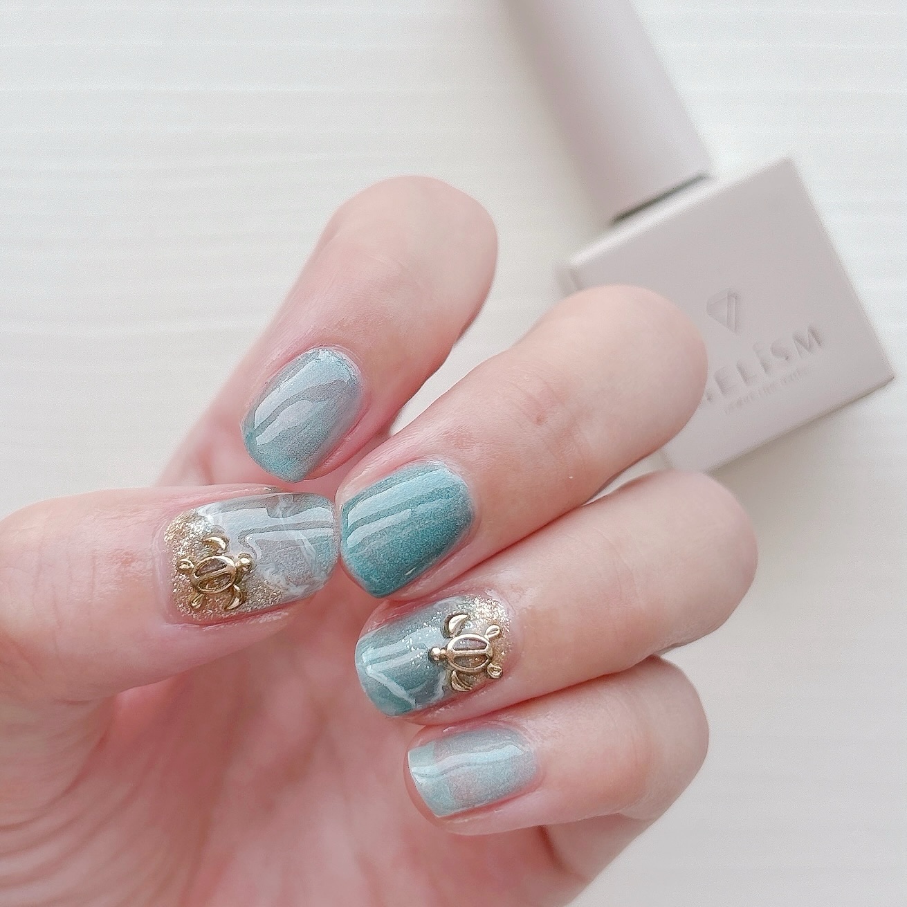 GELiSM (ジェリズム) M07 marine blue/D-UP/ジェルネイルを使ったクチコミ（2枚目）