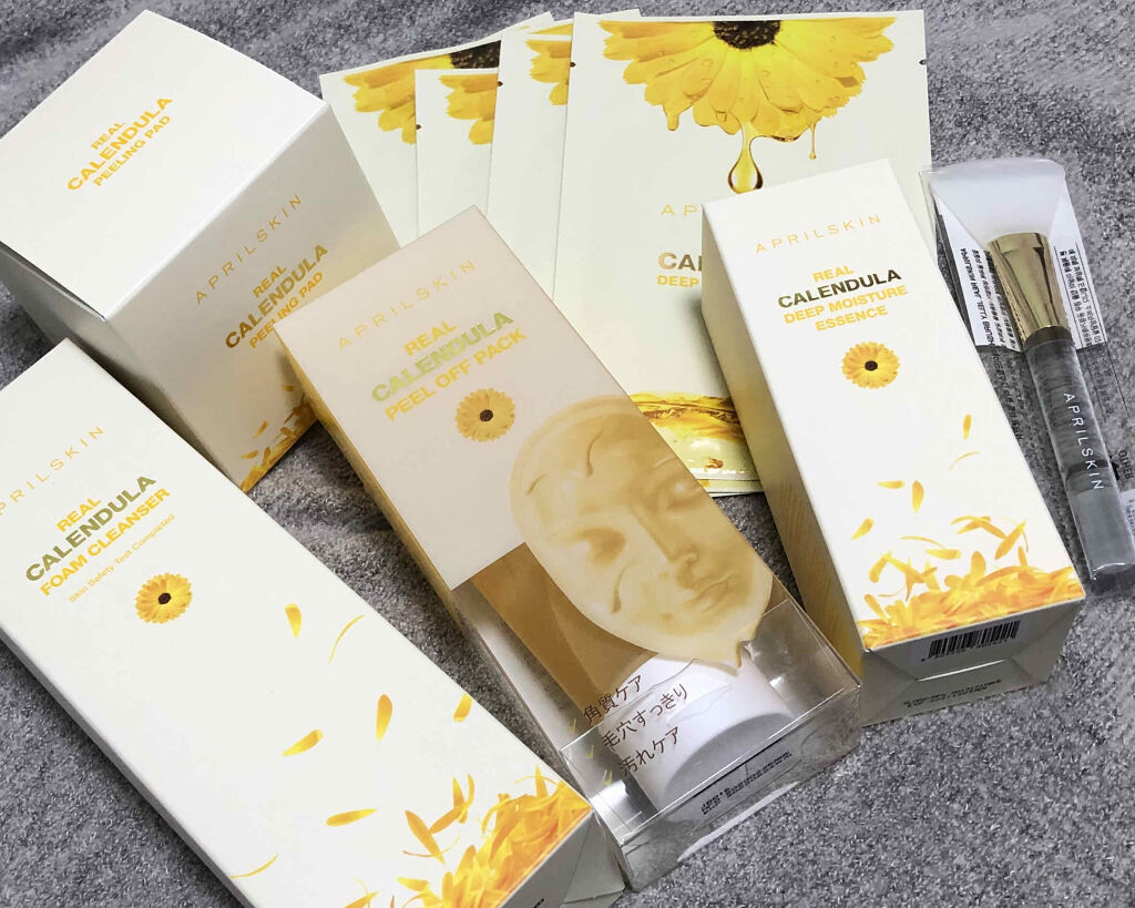 リアルカレンデュラ ディープエッセンスマスク/APRILSKIN/シートマスク・パックを使ったクチコミ（2枚目）