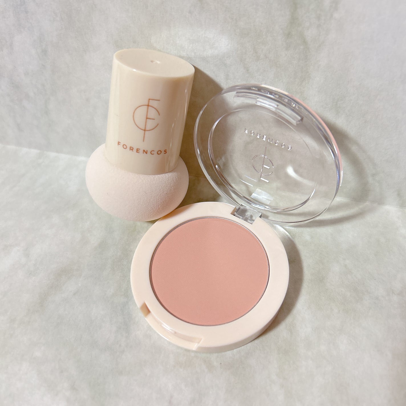 ベアブラッシャー パフ付き/フォレンコス/パウダーチークを使ったクチコミ(3枚目)