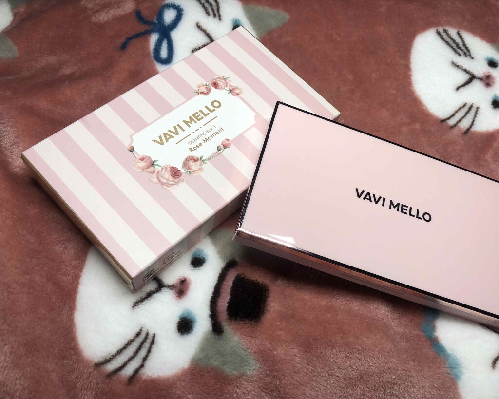 バレンタインボックス3ローズモーメント/VAVI MELLO/アイシャドウパレットを使ったクチコミ(1枚目)