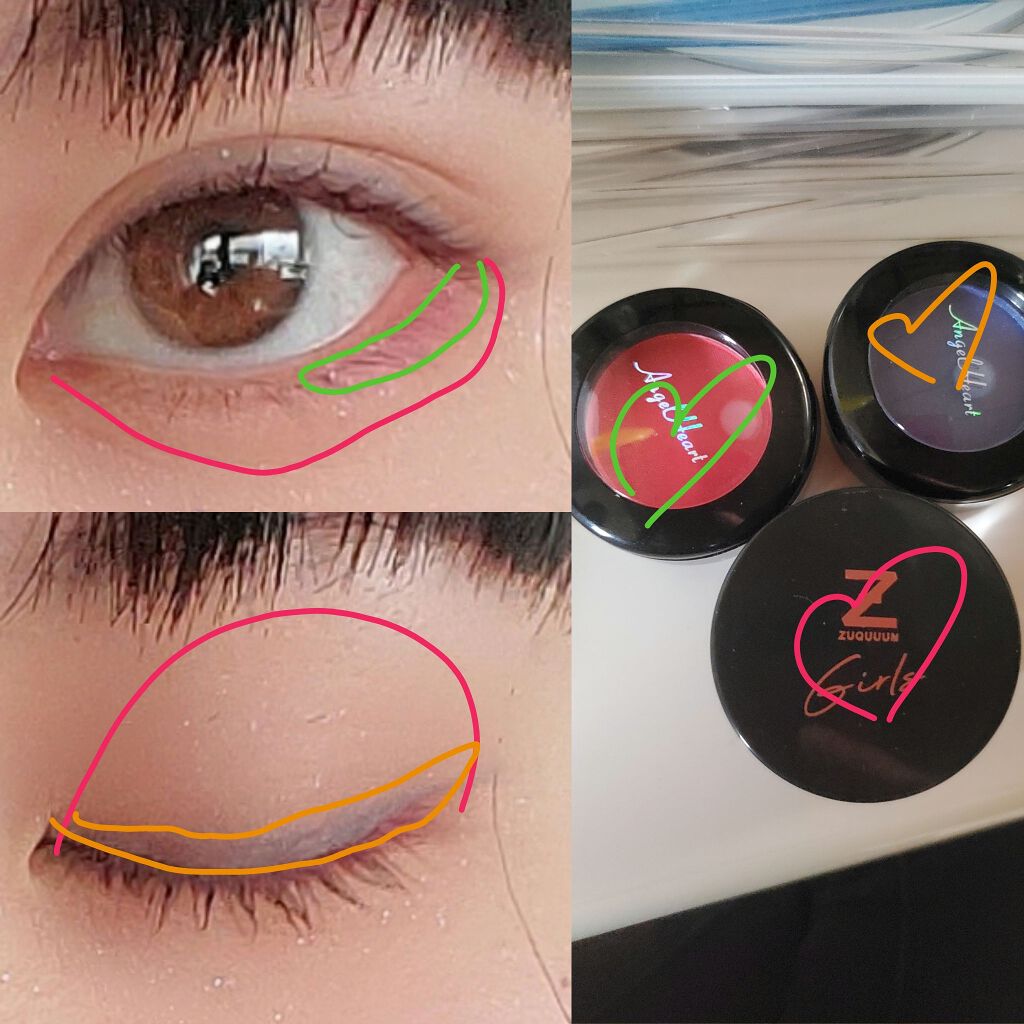 ムースアイシャドウ/ZUQUUUN GIRLS/ジェル・クリームアイシャドウを使ったクチコミ（2枚目）