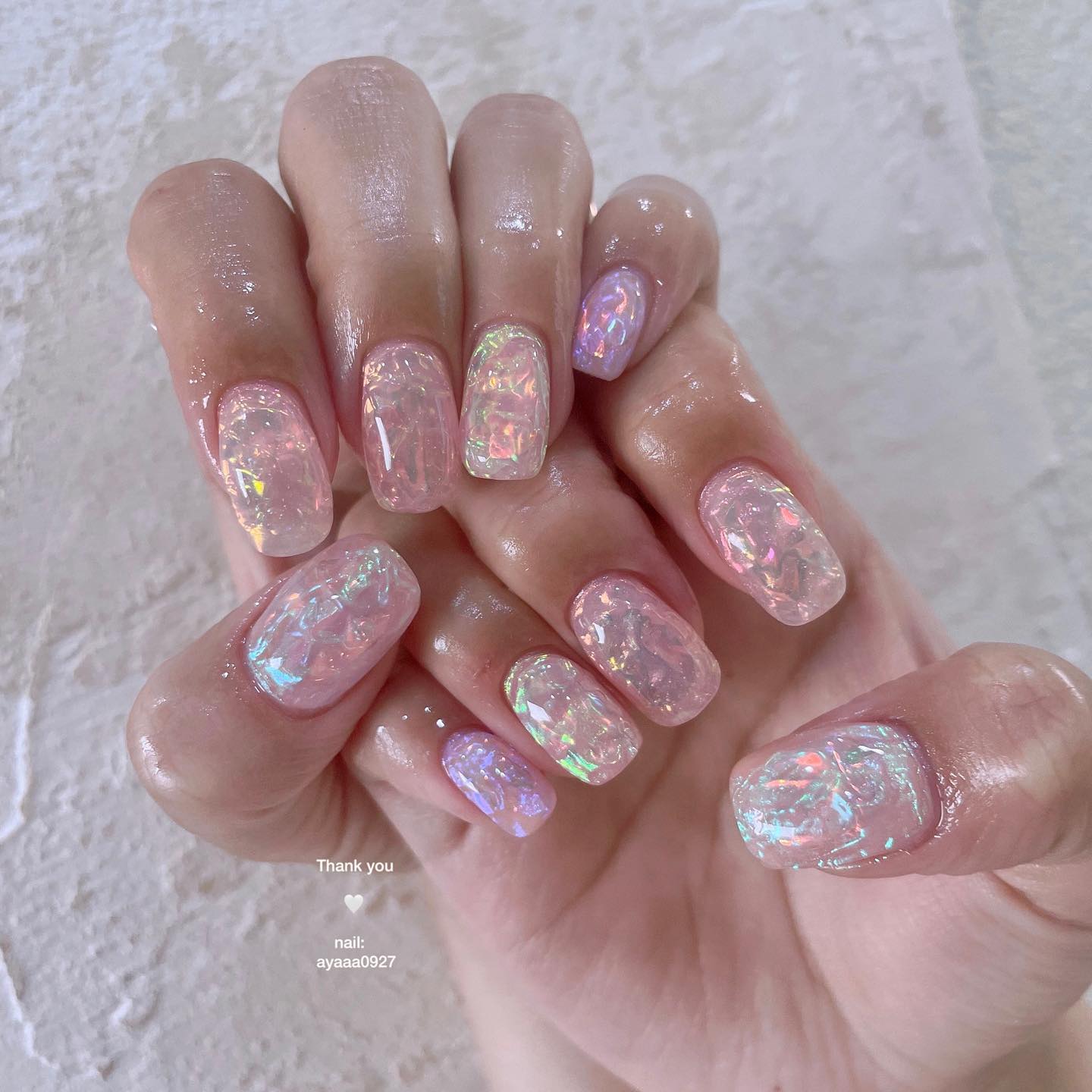 #うるうるネイル,#氷ネイル,#ぷくぷくネイルのネイルデザイン