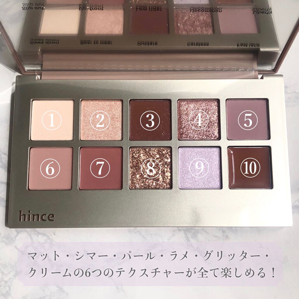 ニューデップスアイシャドウパレット 02 オフ･バランス/hince/アイシャドウパレットを使ったクチコミ（2枚目）