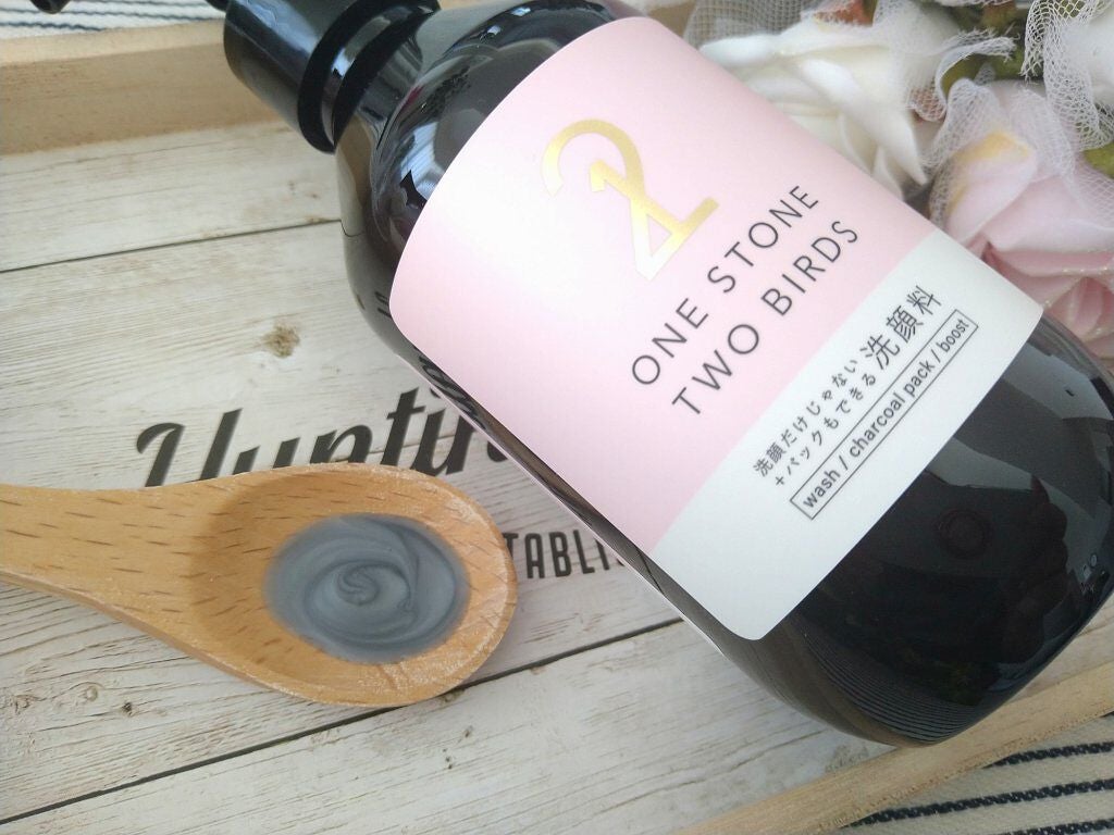 洗顔だけじゃない+パックもできる洗顔料/ONE STONE TWO BIRDS/その他洗顔料を使ったクチコミ(2枚目)