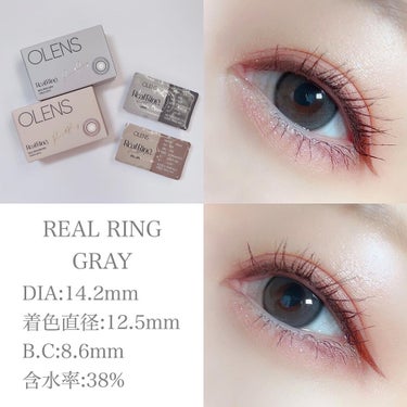 Real Ring 1Month グレー/OLENS/１ヶ月（１MONTH）カラコンを使ったクチコミ（3枚目）