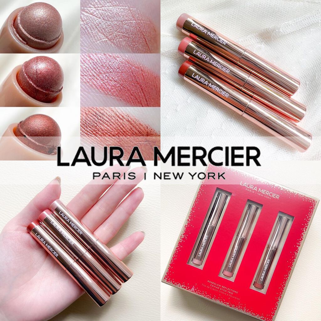 ローズグロウ リフレクションズ キャビアスティック トリオ/ローラ メルシエ/スティックアイシャドウを使ったクチコミ（1枚目）